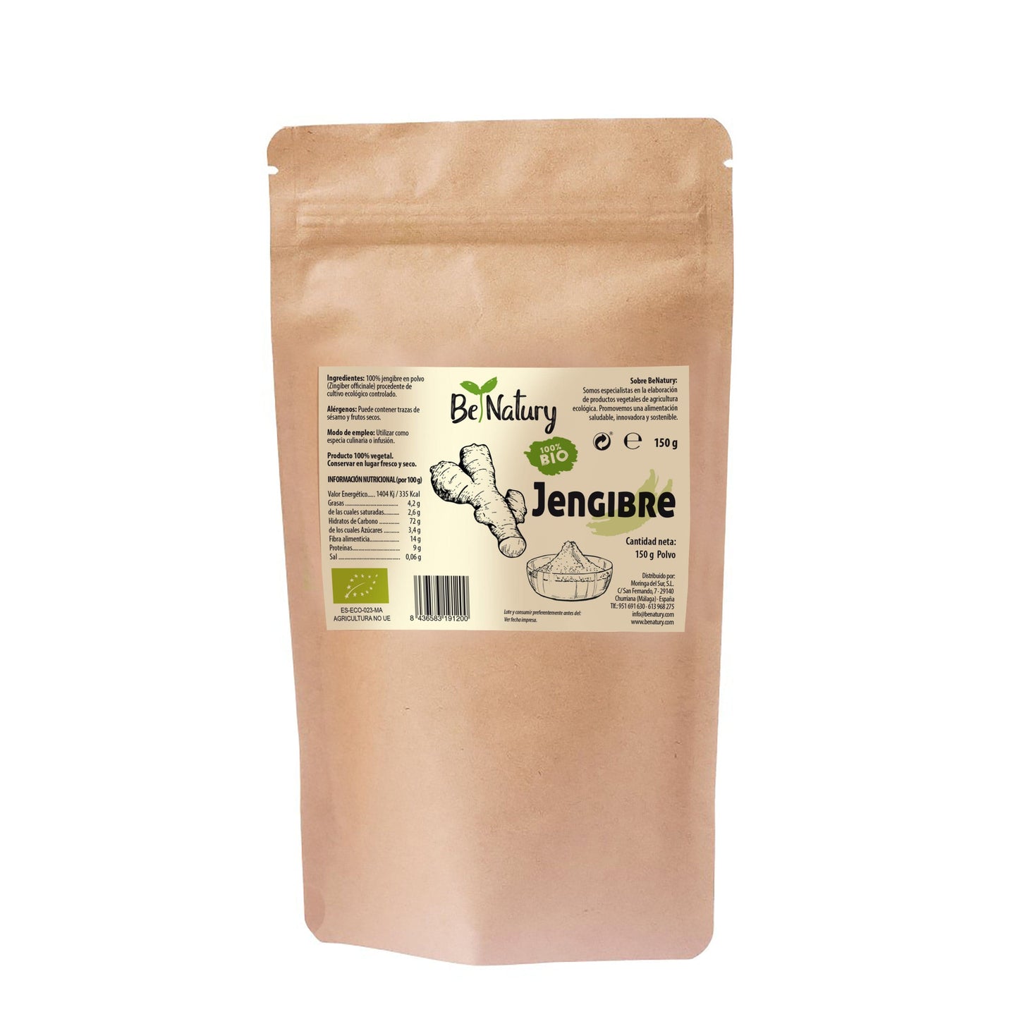 Jengibre Bio Polvo 150 Gramos
