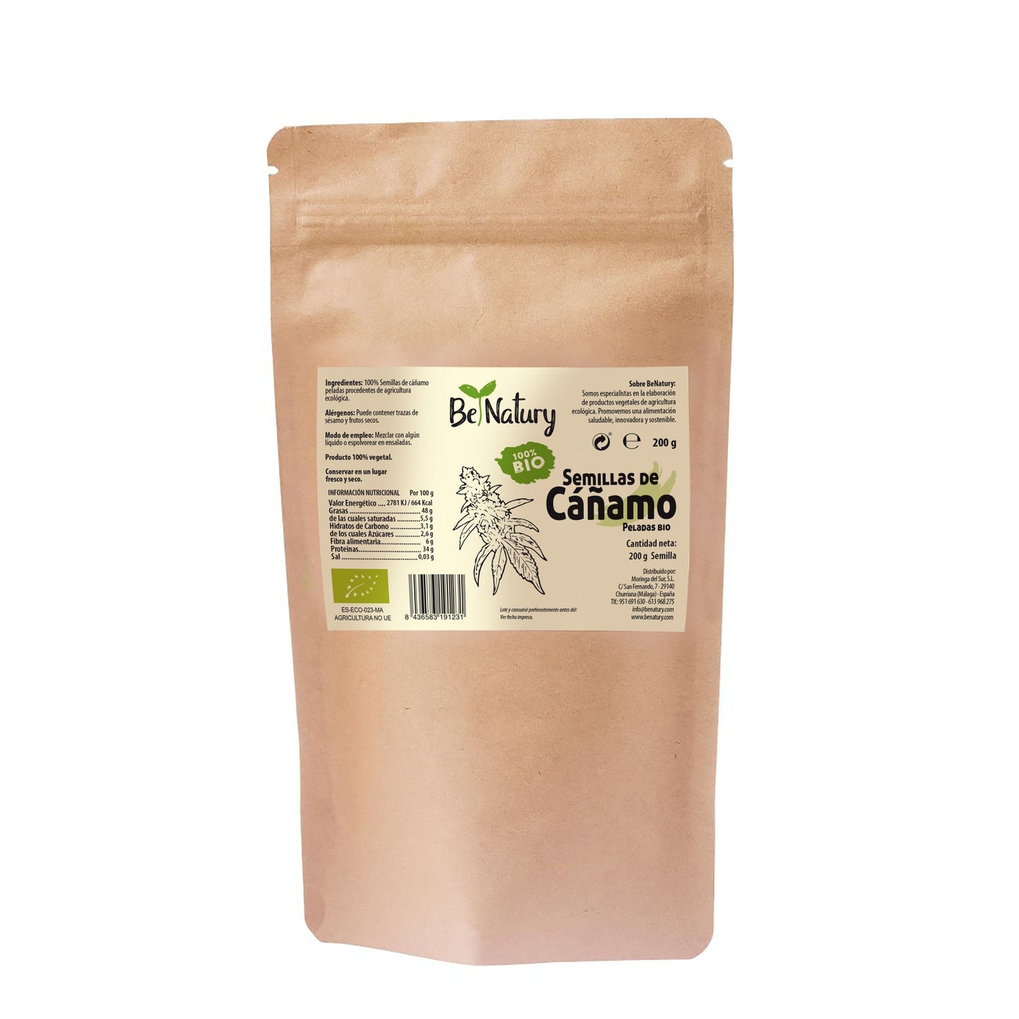 Cáñamo Pelado Bio Semillas 200 Gramos