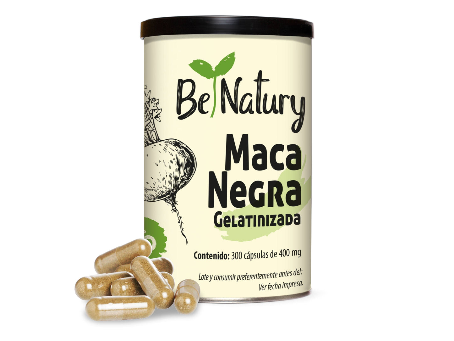 "Maca Negra Orgánica – 300 Cápsulas Vegetales – Suplemento Bio"