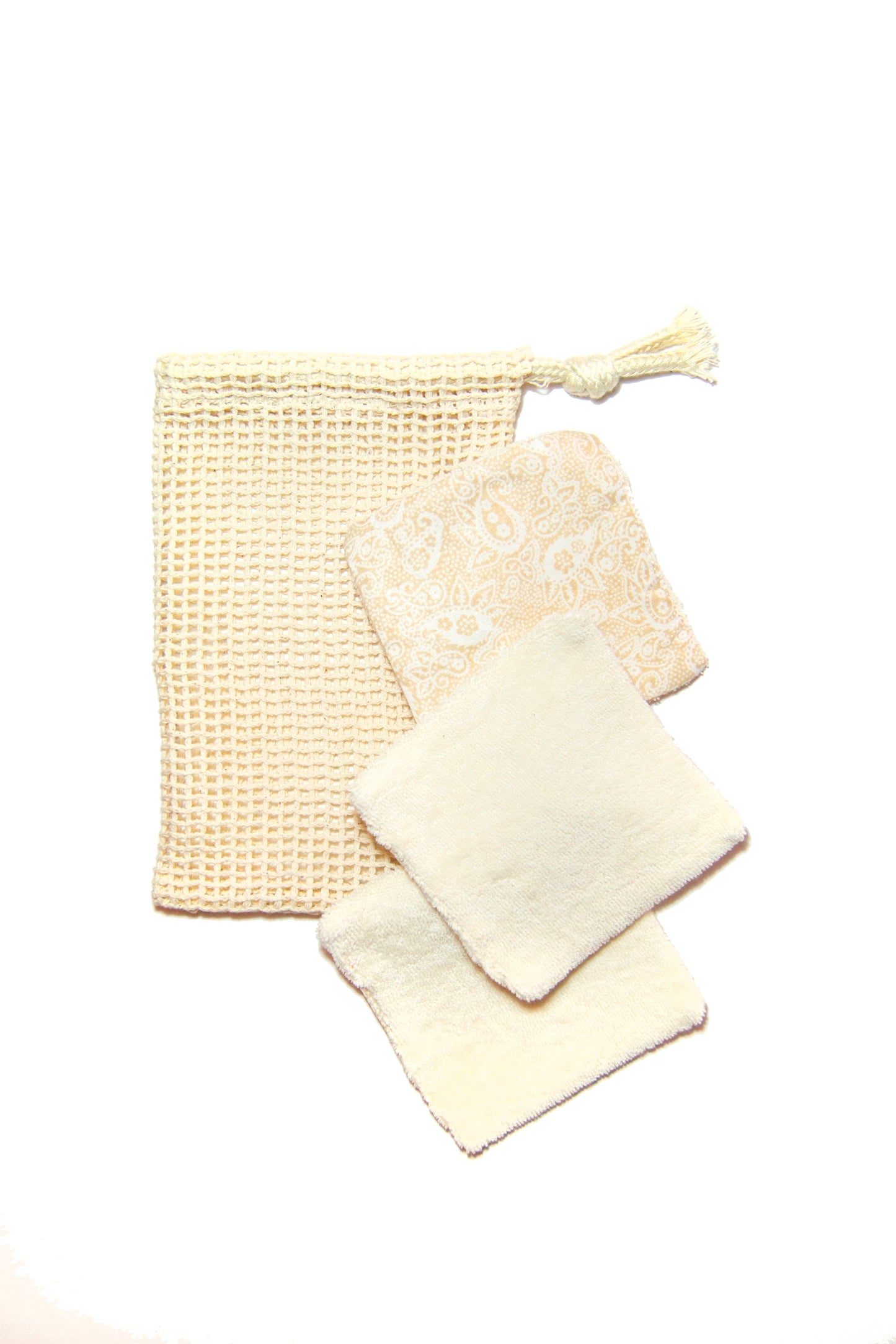 Discos Desmaquillantes + Bolsa de Algódon 100% Orgánico ( BEIGE )