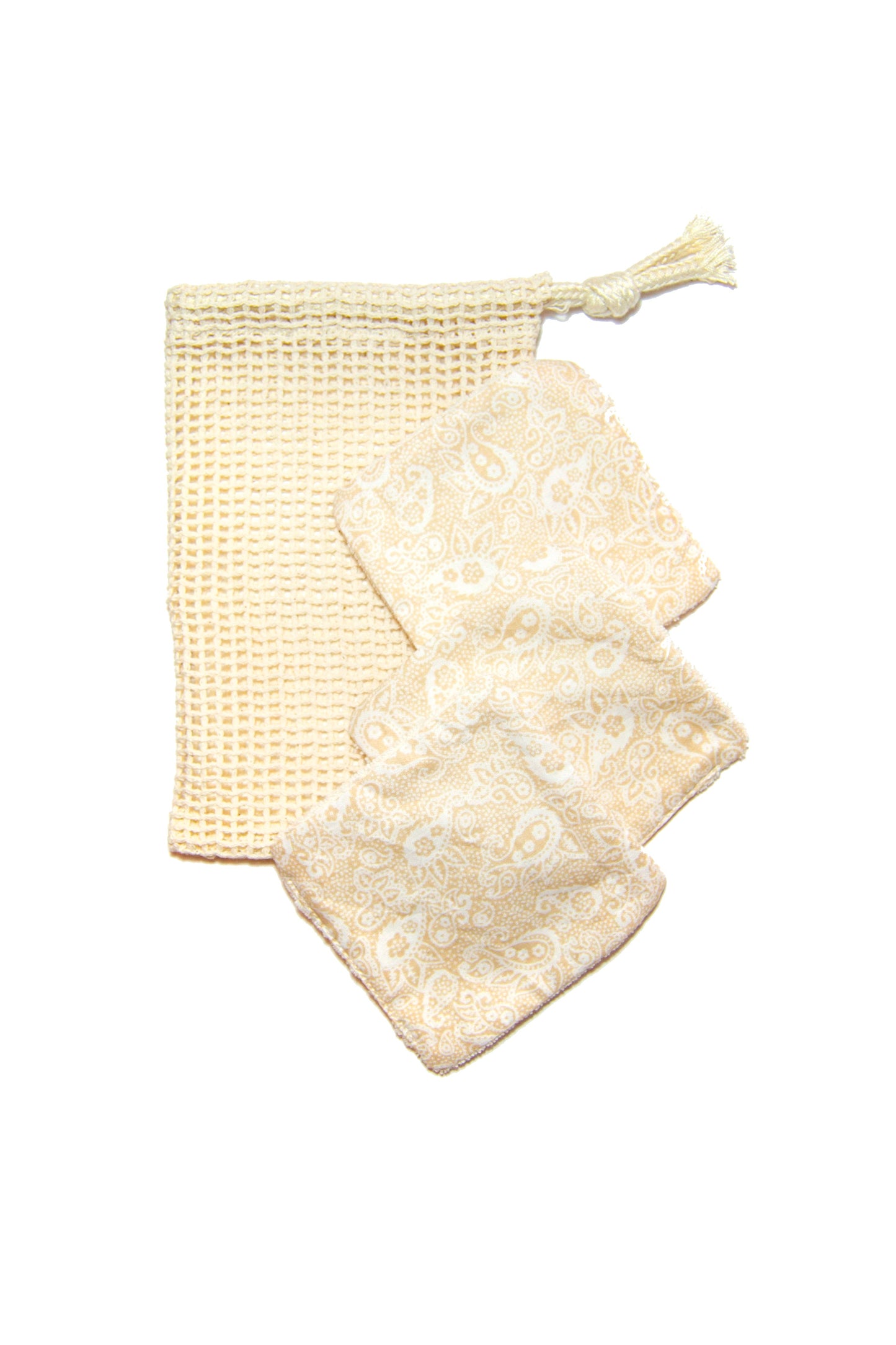 Discos Desmaquillantes + Bolsa de Algódon 100% Orgánico ( BEIGE )