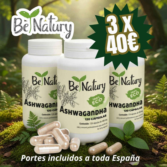 Ashwagandha natural pack 3 por 40 euros oferta especial