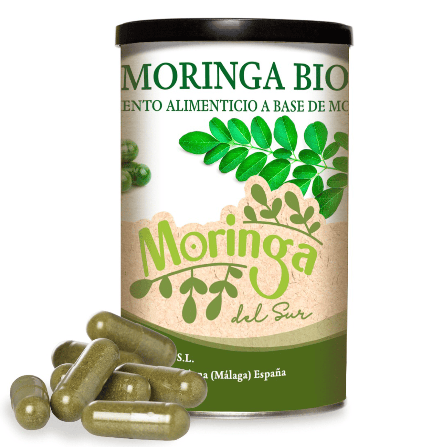 Moringa ecológica cápsulas 300 unidades BeNatury superalimento natural
